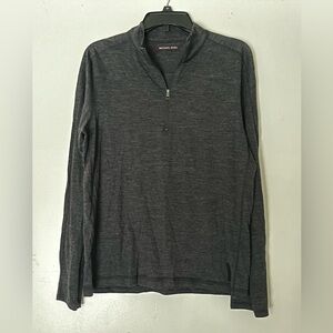 Men’s 100% wool quarter zip thin sweater